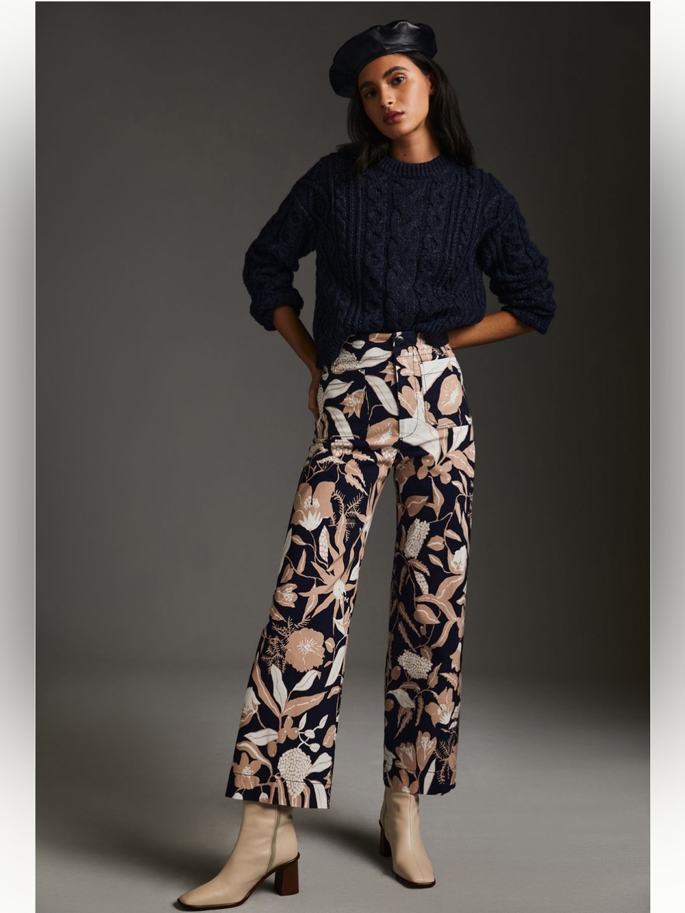Maeve Colette High-Rise Wide-Leg Cropped Pants By Jo Faulkner.
